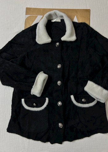 Siyah Beyaz  Kadın Ceket - Görsel 2