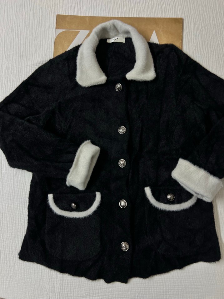 Siyah Beyaz  Kadın Ceket - Görsel 2