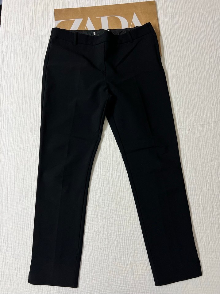 Zara Siyah Regular Fit Kumaş Pantolon - Görsel 4