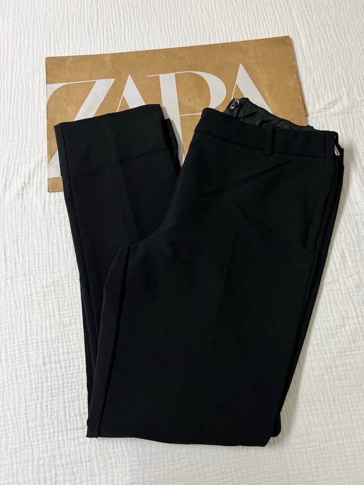 Zara Siyah Regular Fit Kumaş Pantolon - Görsel 2
