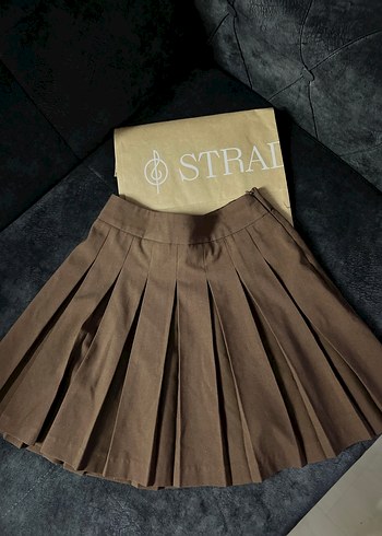 Kahverengi Pilili Mini Etek - Görsel 3