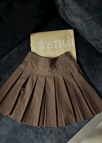 Kahverengi Pilili Mini Etek - Görsel 7