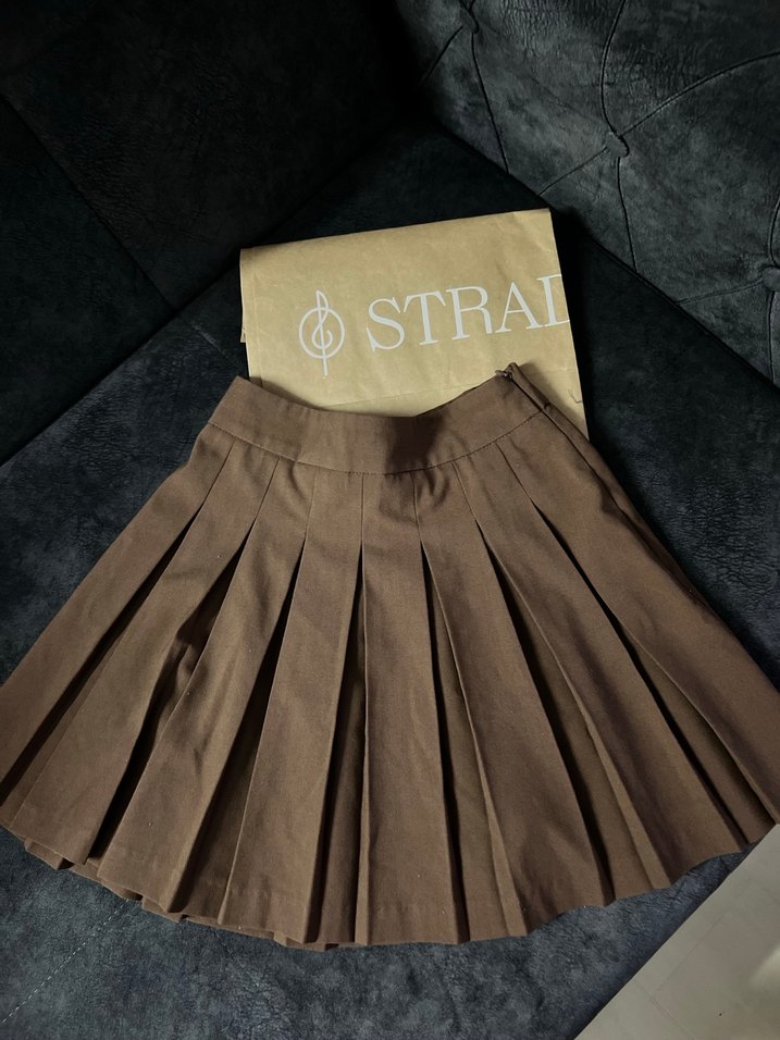 Kahverengi Pilili Mini Etek - Görsel 3