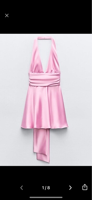 Zara saten elbise