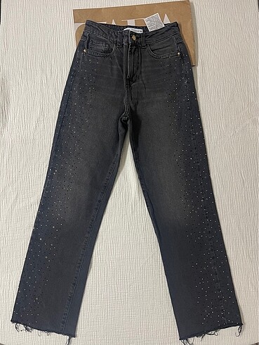 xs Beden Taşlı zara jean