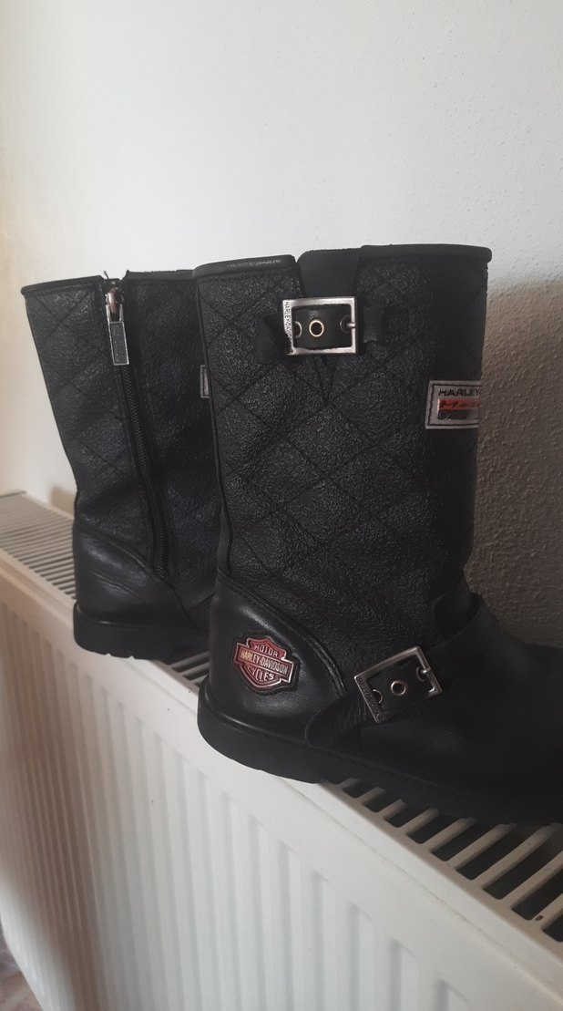 Çoçuk Siyah Deri Tokalı Biker Çizme - Görsel 2