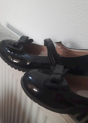 Kız Çocuk Siyah Rugan Tokalı Babet - Görsel 4