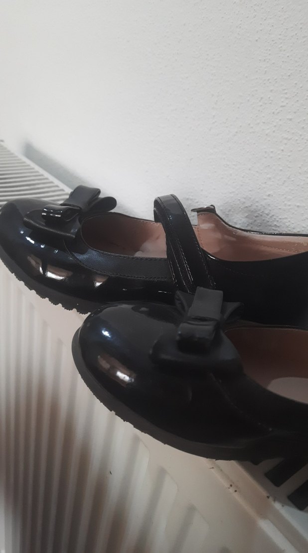 Kız Çocuk Siyah Rugan Tokalı Babet - Görsel 4