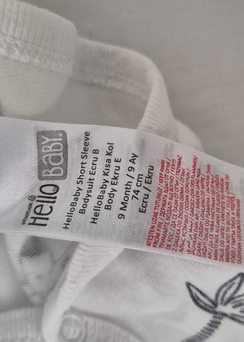 Siyah-beyaz 2li Desenli Bebek Kısa Kollu Body 9 ay - Görsel 3