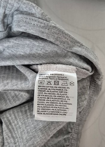 H&M Gri-beyaz Bebek Body 2'li Set 9-12 ay - Görsel 5