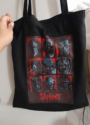 Slipknot kanvas bez çanta siyah