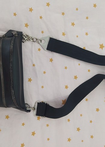 Kadın Siyah Deri Crossbody Çanta