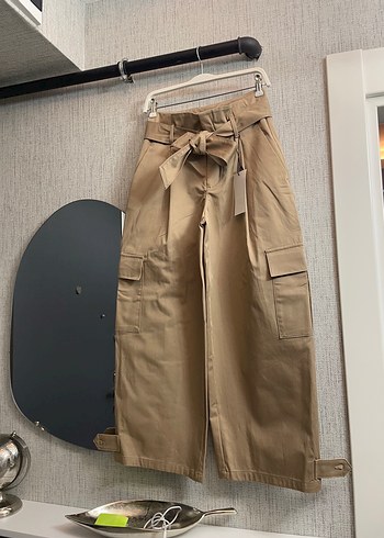 Zara Bej Kargo Pantolon