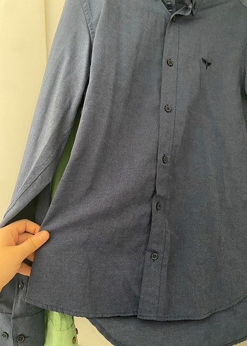 Erkek Mavi Denim Gömlek Uzun Kollu - Görsel 3