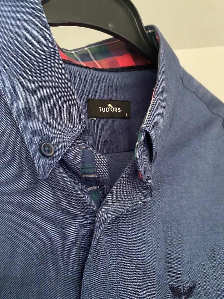 Erkek Mavi Denim Gömlek Uzun Kollu - Görsel 2