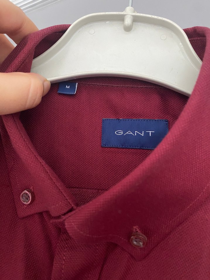 Bordo Erkek Düğmeli Uzun Kollu Gömlek - Görsel 3