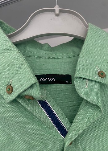 AVVA Yeşil Keten Uzun Kollu Erkek Gömlek - Görsel 2