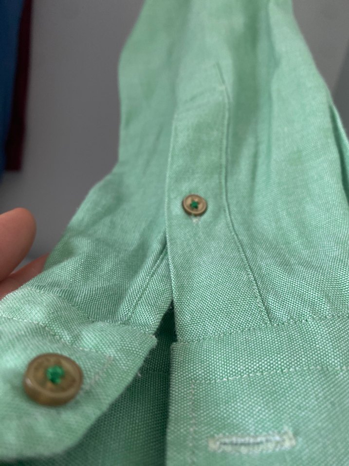 AVVA Yeşil Keten Uzun Kollu Erkek Gömlek - Görsel 3