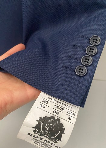 Koyu Lacivert Erkek Takım Elbise Notch Yaka - Görsel 3