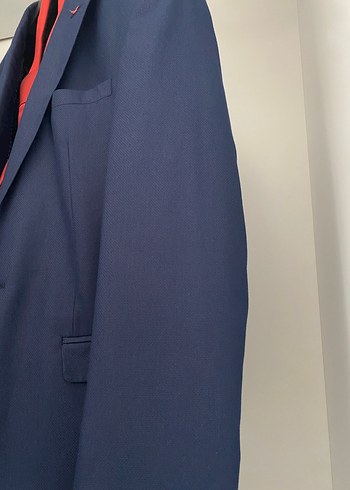 Koyu Lacivert Erkek Takım Elbise Notch Yaka - Görsel 4