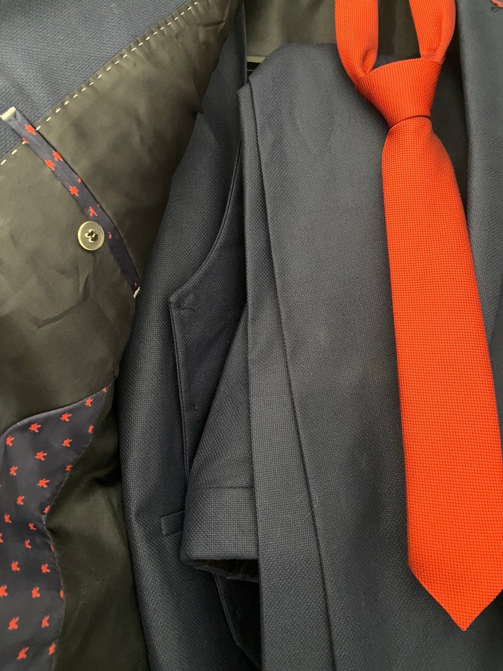 Koyu Lacivert Erkek Takım Elbise Notch Yaka - Görsel 2