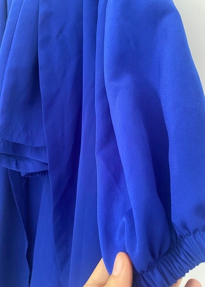 Pantolonlu ikili takım kadın mavi - Görsel 2