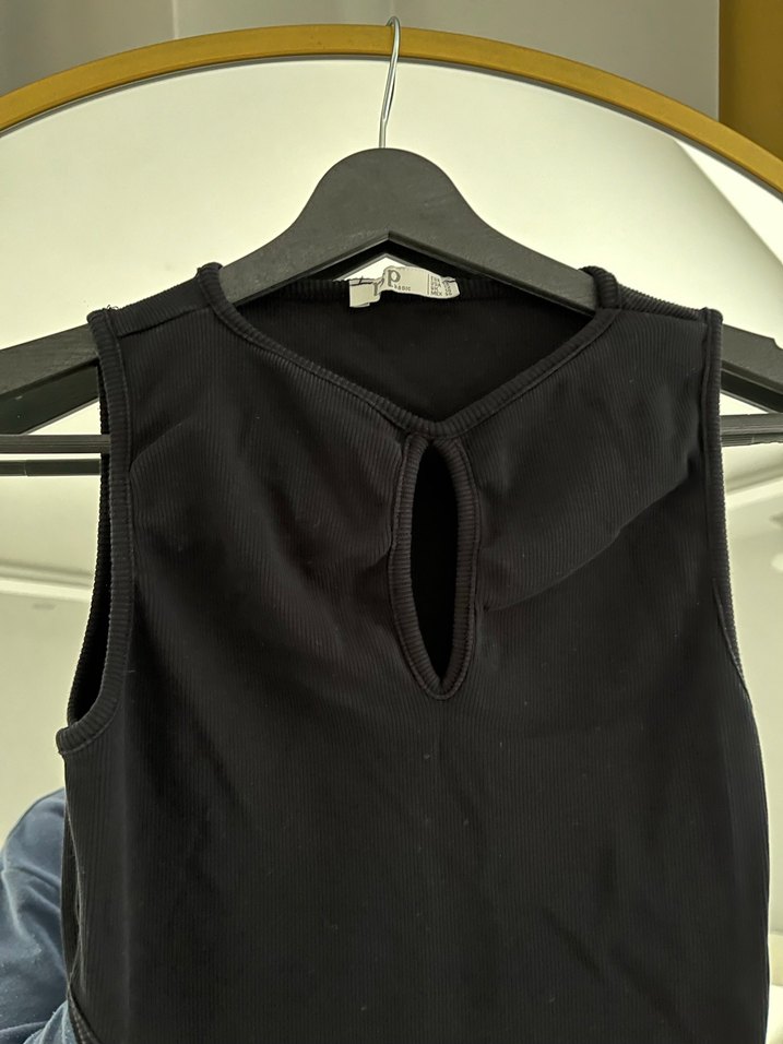 Siyah Drapeli V Yakalı Uzun Elbise - Görsel 3