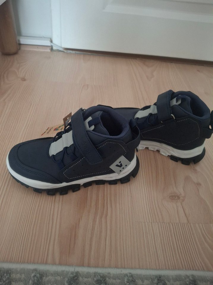 Erkek Çocuk Gri Mavi Cırtlı Kauçuk Bot - Görsel 3