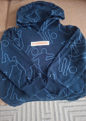 Gri Kapüşonlu Erkek Çocuk Sweatshirt - Görsel 5