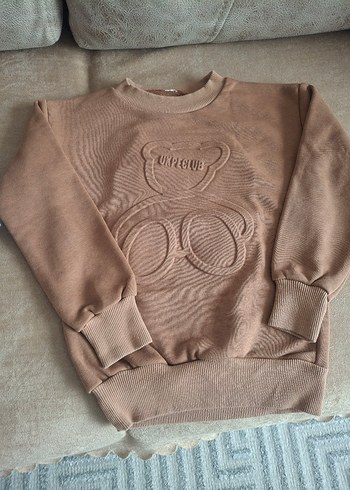 Erkek Çocuk Kahverengi Triko Sweatshirt - Görsel 4