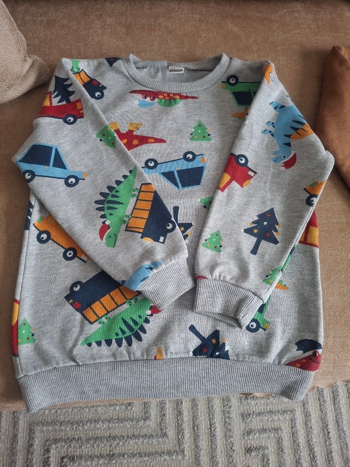 Erkek Çocuk Kahverengi Triko Sweatshirt - Görsel 2