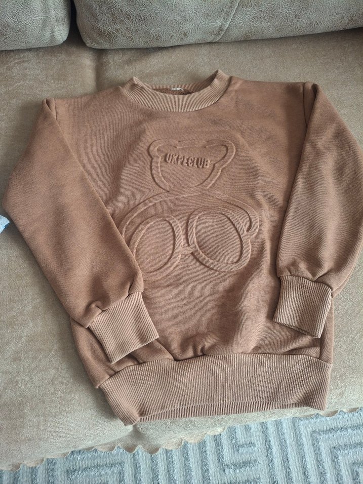 Erkek Çocuk Kahverengi Triko Sweatshirt - Görsel 4