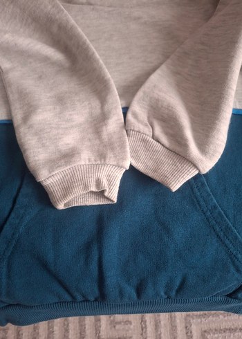 Erkek Çocuk Kapüşonlu Gri Sweatshirt - Görsel 5