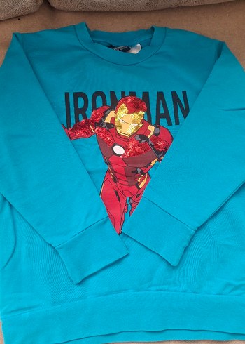 Mavi Kapüşonlu Örümcek Adam Baskılı Erkek Sweatshirt - Görsel 7