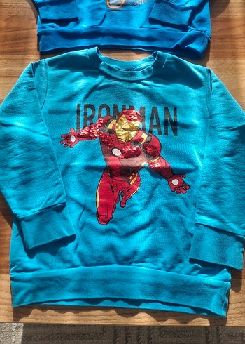 Mavi Kapüşonlu Örümcek Adam Baskılı Erkek Sweatshirt - Görsel 6