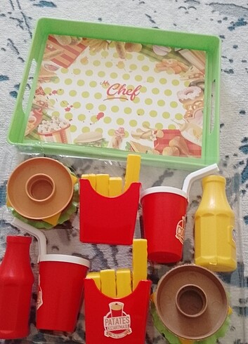  Beden Renk Hamburger oyuncaklari 