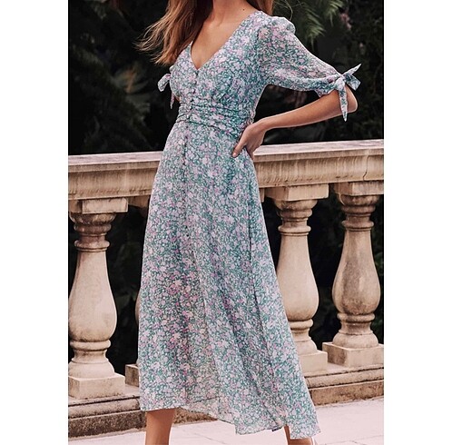 Forever New Forever New emprime desen midi elbise