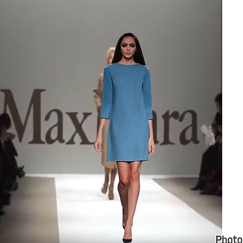 Max Mara (Tr38-İta42 beden) mavi elbise