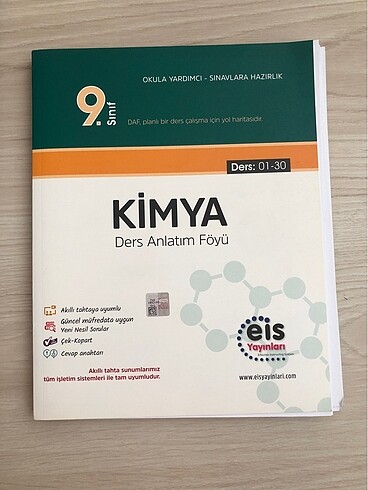 9. sınıf kimya eis yayınları ders anlatım föyü