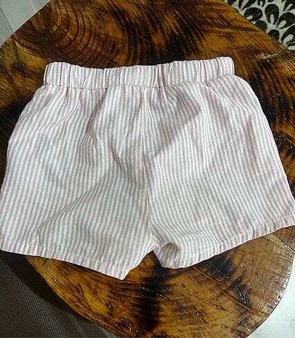 12-18 Ay Beden Pembe çizgili şort