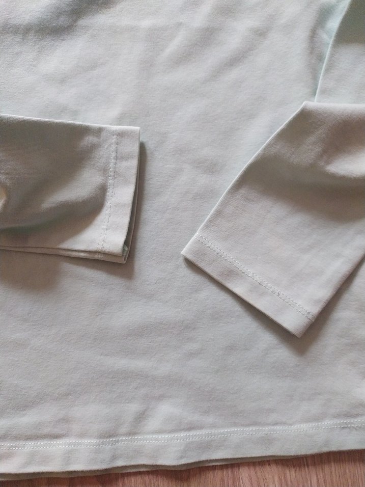 Kız Çocuk Turkuaz Uzun Kollu Basic Tişört - Görsel 3