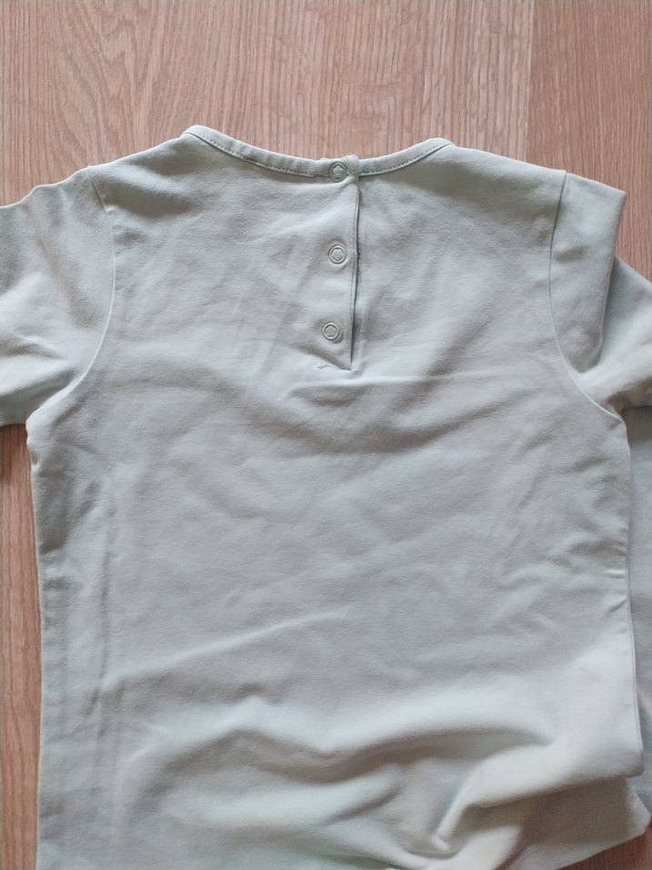 Kız Çocuk Turkuaz Uzun Kollu Basic Tişört - Görsel 4