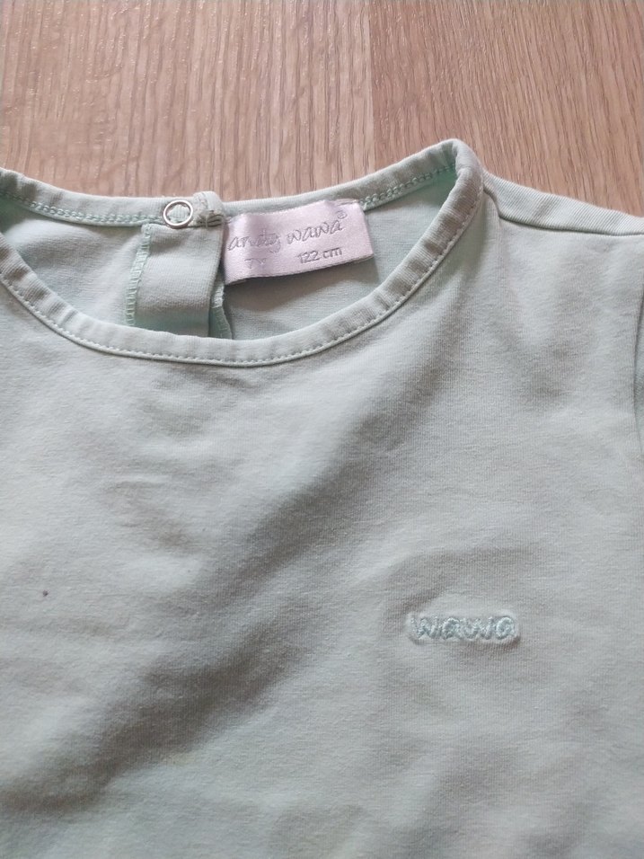 Kız Çocuk Turkuaz Uzun Kollu Basic Tişört - Görsel 2