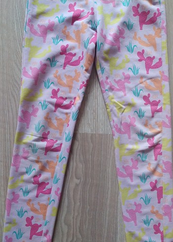 Kız Çocuk Çok Renkli Baskılı Tayt - Görsel 2