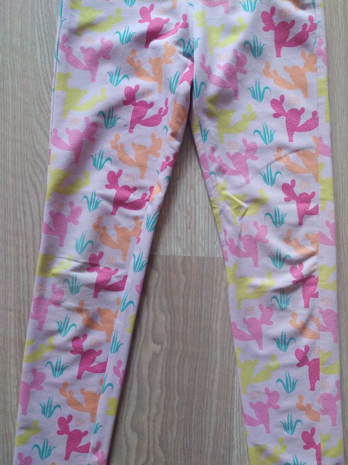 Kız Çocuk Çok Renkli Baskılı Tayt - Görsel 2