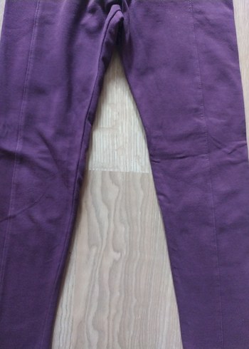 Kız Çocuk Mor Tayt Elastik Bel - Görsel 2