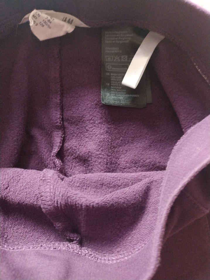 Kız Çocuk Mor Tayt Elastik Bel - Görsel 4