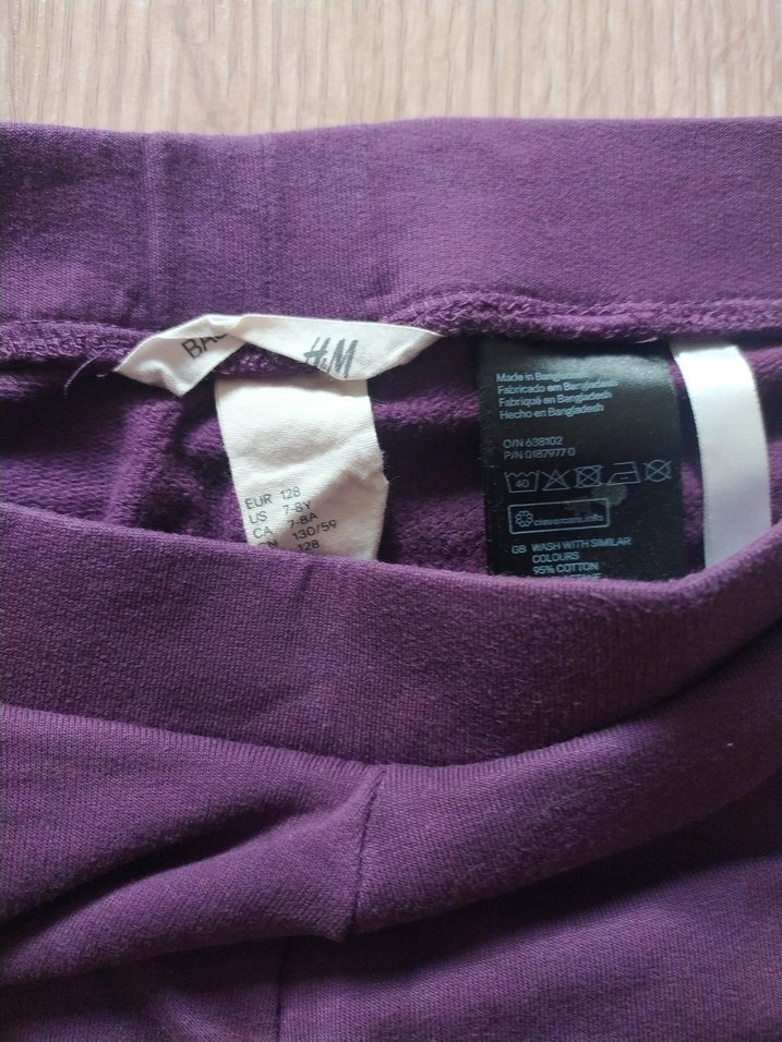 Kız Çocuk Mor Tayt Elastik Bel - Görsel 3