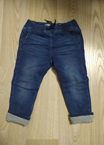 Lacivert Erkek Çocuk Bol Kesim Denim Pantolon - Görsel 6