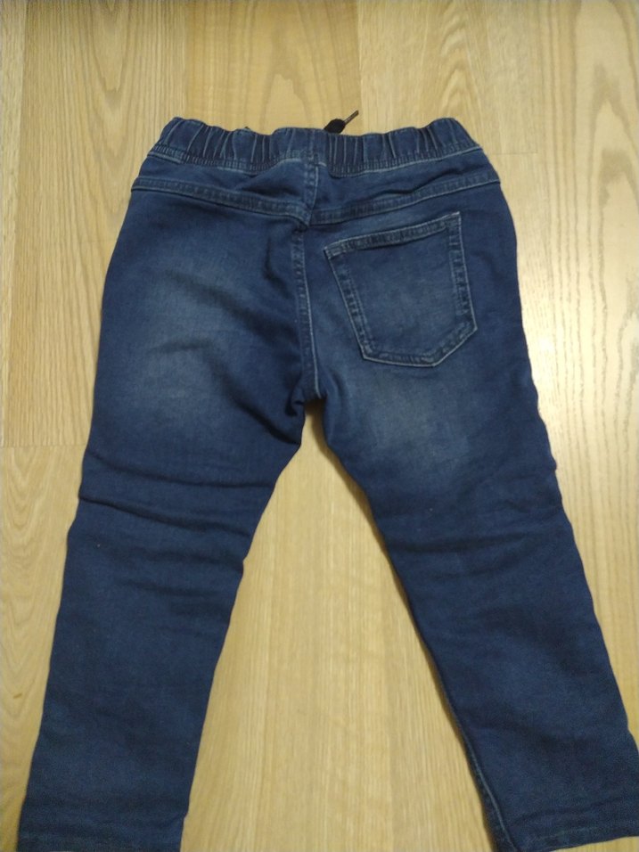 Lacivert Erkek Çocuk Bol Kesim Denim Pantolon - Görsel 5
